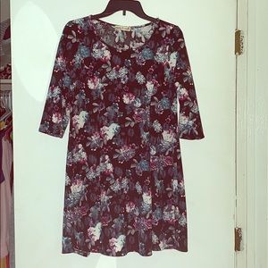 3/4 sleeve mini dress